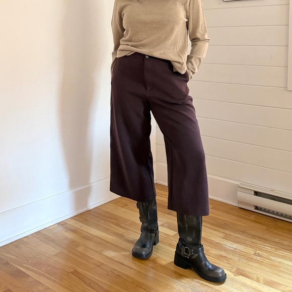 Uniqlo crop wide leg sweatpants - Picture 1 of 6